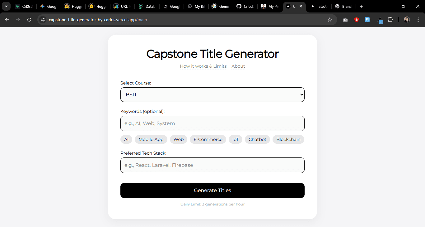 Capstone Title Generator