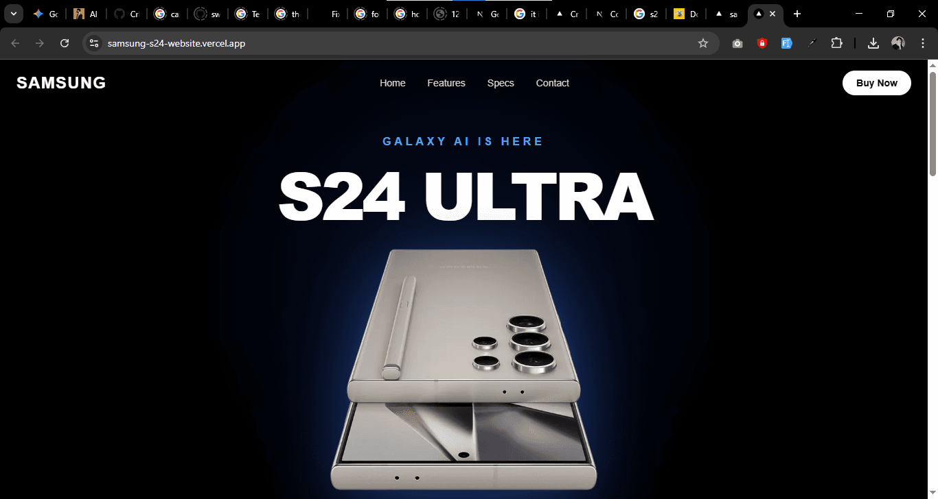 Samsung Brand Inspired Website